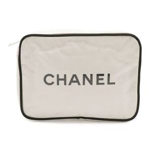 Chanel Logo Travel Pouch Cosmetic Bag